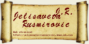 Jelisaveta Rusmirović vizit kartica